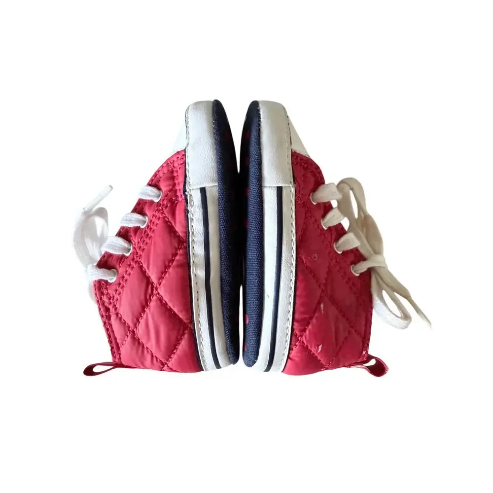 Converse baby red chuck Taylor all star crib shoes size 3 soft sole unisex